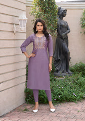 Elegant Maroon Cotton Kurti with Embroidered Neckline – Single Piece Top
