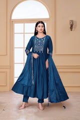 Nayantara Dress Set - Combo Dress With Dupatta