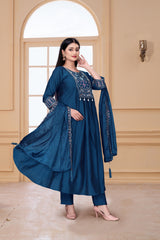 Nayantara Dress Set - Combo Dress With Dupatta