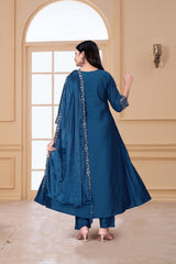 Nayantara Dress Set - Combo Dress With Dupatta