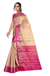 Golden Radiance Silk Saree with Zalar in Pallu