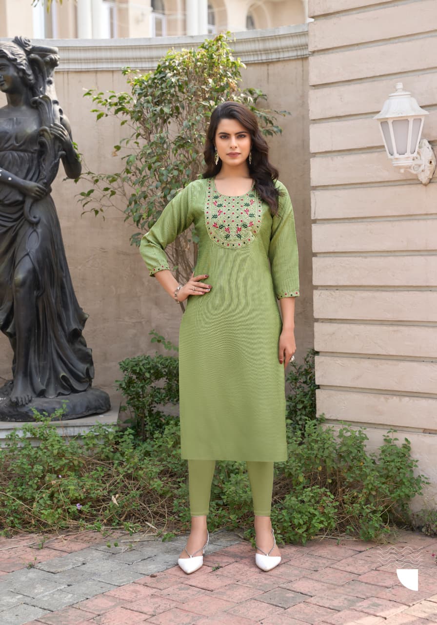 Elegant Maroon Cotton Kurti with Embroidered Neckline – Single Piece Top